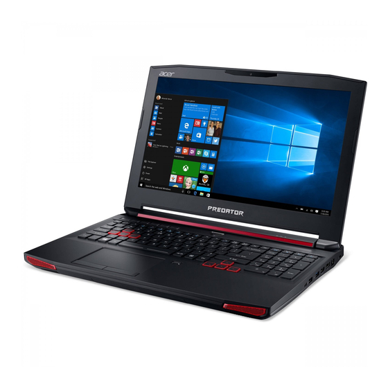 Acer Predator 15 G9-593 Gebruikershandleiding