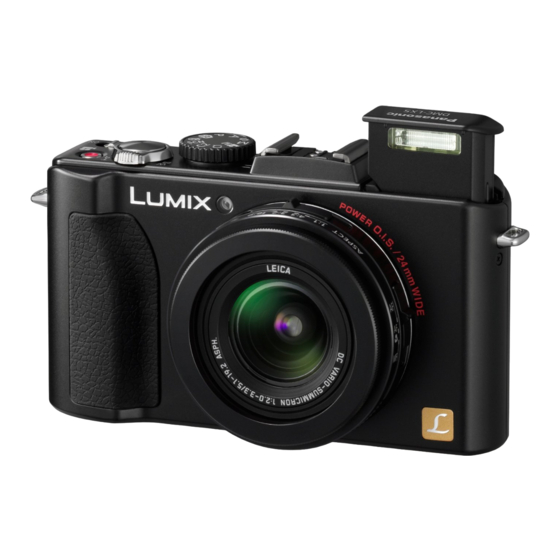 Panasonic Lumix DMC-LX5 Gebruiksaanwijzing Voor Geavanceerde Kenmerken