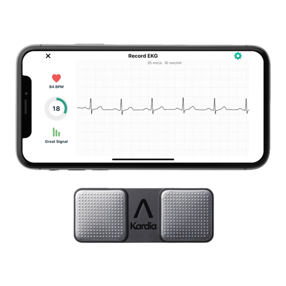 AliveCor Kardia Mobile Gebruikershandleiding