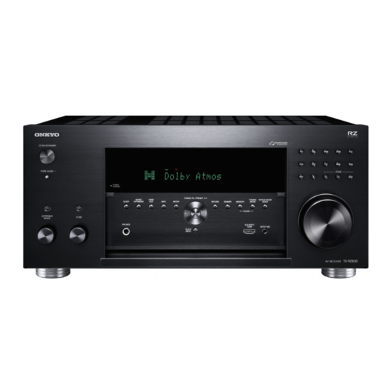 Onkyo TX-RZ830 Gebruikershandleiding