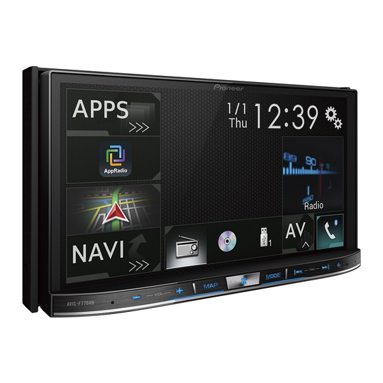 Pioneer AVIC-F77DAB Bedieningshandleiding