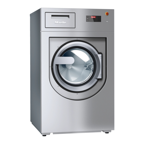 Miele professional PWM 912 Gebruiksaanwijzing En Opstellingsinstructies