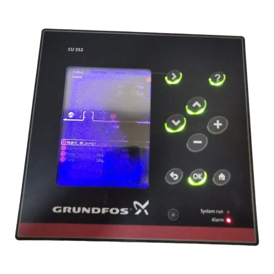 Grundfos CU 352 Installatie- En Bedieningsinstructies