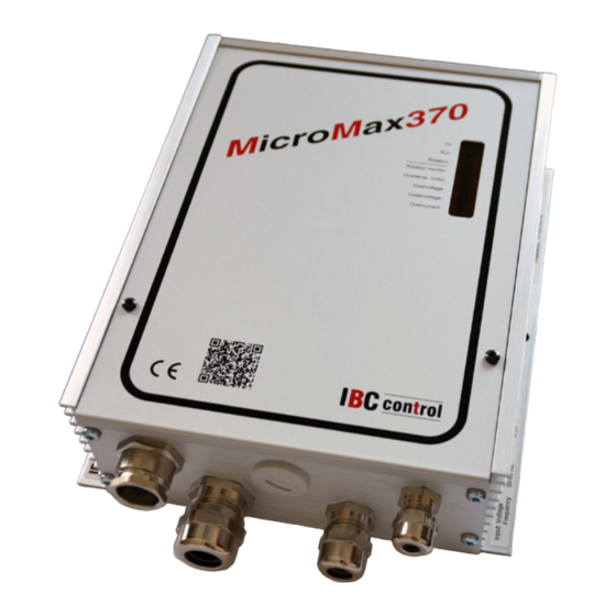 IBC control MicroMax370 Gebruiksaanwijzing