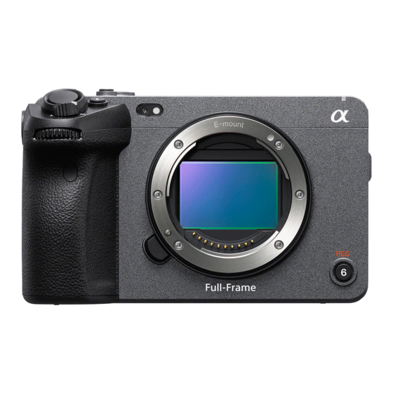 Sony ILME-FX3 Handleiding