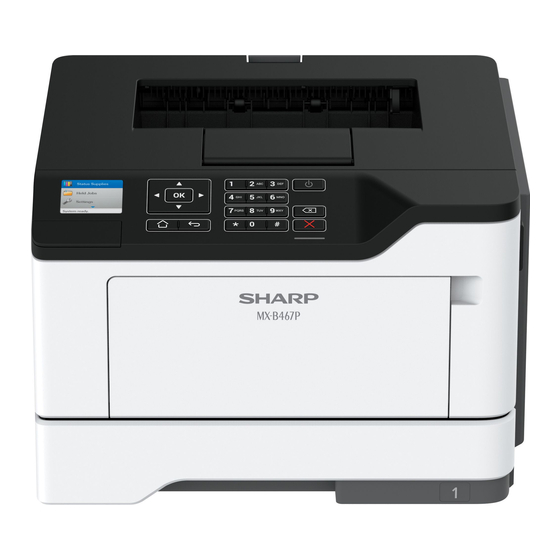 Sharp MX-B467P Gebruikershandleiding