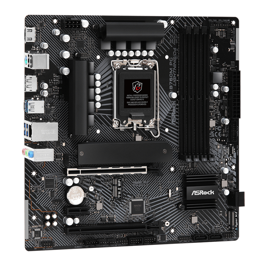 ASROCK PHANTOM GAMING B760M PG LIGHTNING/D4 Moederbord