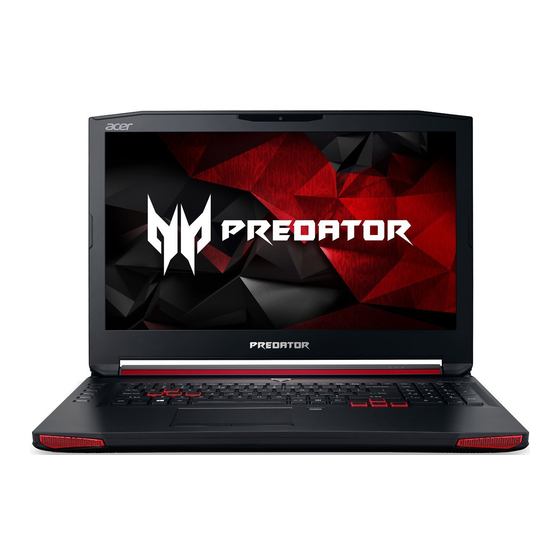 Acer Predator 17 Gebruikershandleiding