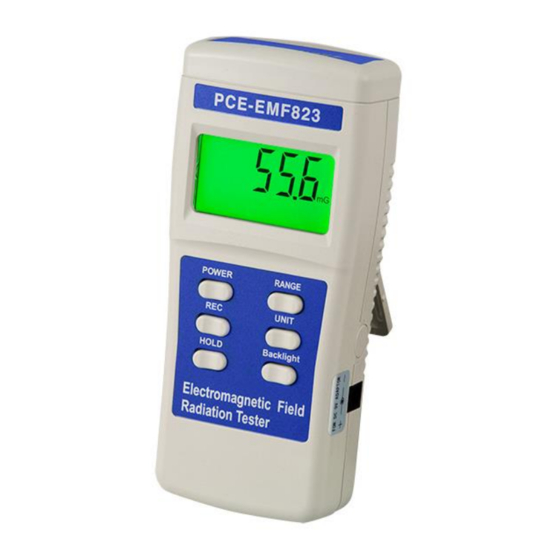 PCE Instruments EMF 823 Gebruiksaanwijzing