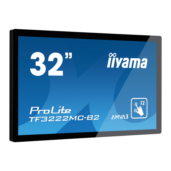 Iiyama ProLite TF3222MC Gebruikershandleiding