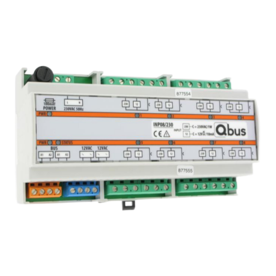 Qbus INP08/230 Technische Productfiche