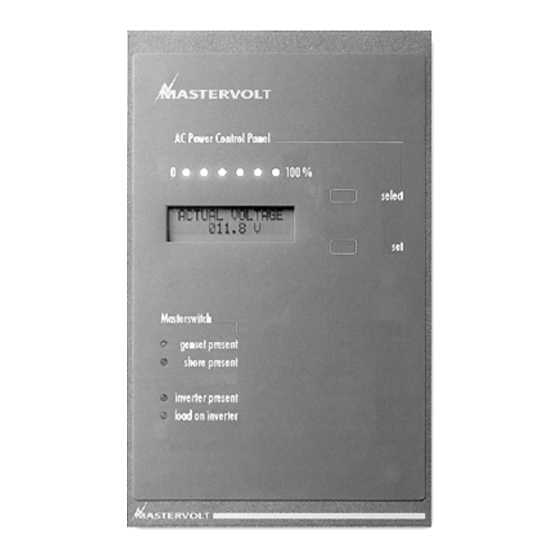 Mastervolt SYSTEM MANAGER AC Gebruikershandleiding