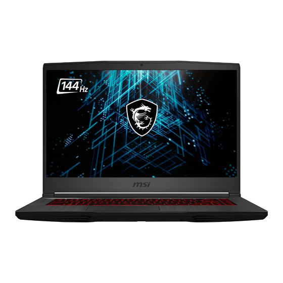 MSI GF65 Gebruikershandleiding