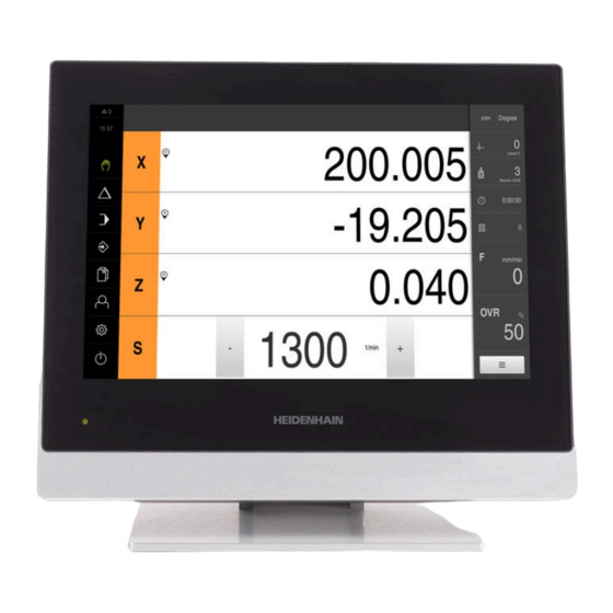 HEIDENHAIN POSITIP 8000 Bedieningshandleiding