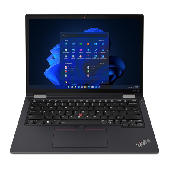 Lenovo ThinkPad X13 Yoga Gen 3 Gebruikershandleiding