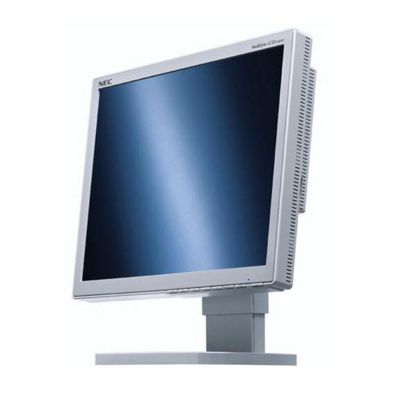 NEC MultiSync LCD1760NX Gebruikershandleiding