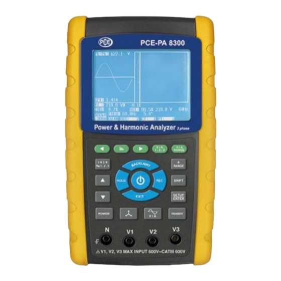 PCE Instruments PCE-PA 8300 Gebruiksaanwijzing