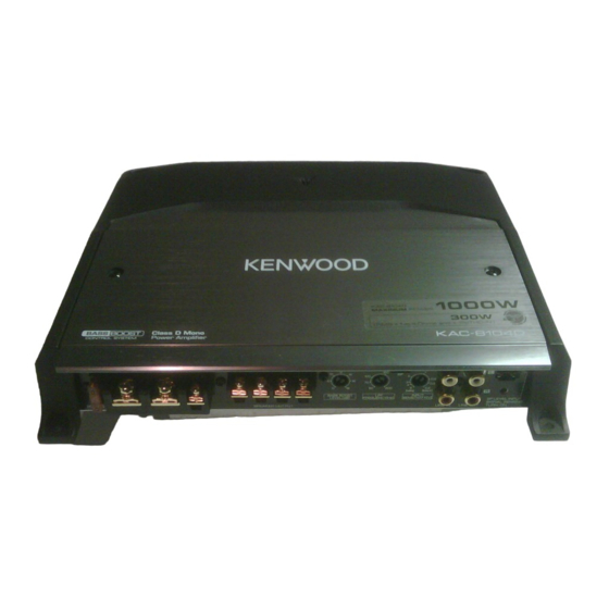 Kenwood KAC-8104D Gebruiksaanwijzing