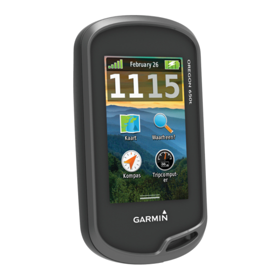 Garmin Oregon 600 Series Snelle Start