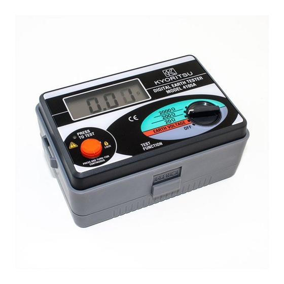 Kyoritsu Electrical Instruments Works 4105A Gebruiksaanwijzing