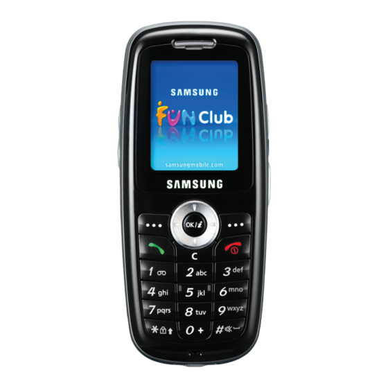 Samsung SGH-X620 Gebruiksaanwijzing