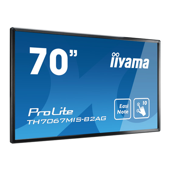 Iiyama ProLite TH7067MIS Gebruikershandleiding