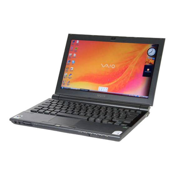 Sony VAIO VGN-TZ Series Gebruikershandleiding