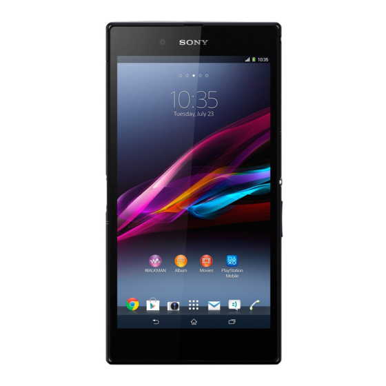 Sony Xperia Z Ultra Gebruikershandleiding