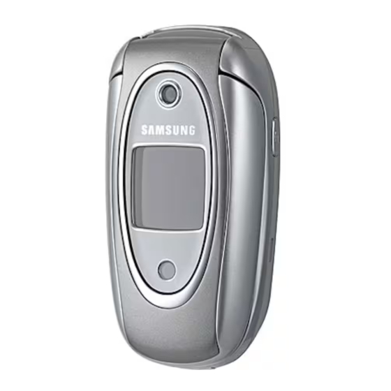 Samsung SGH-E330 Handleiding