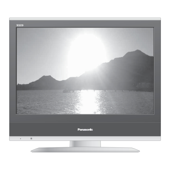 Panasonic Viera TX-20LA80F Gebruiksaanwijzing