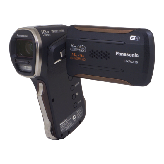 Panasonic HX-WA30 Beknopte Gebruiksaanwijzing