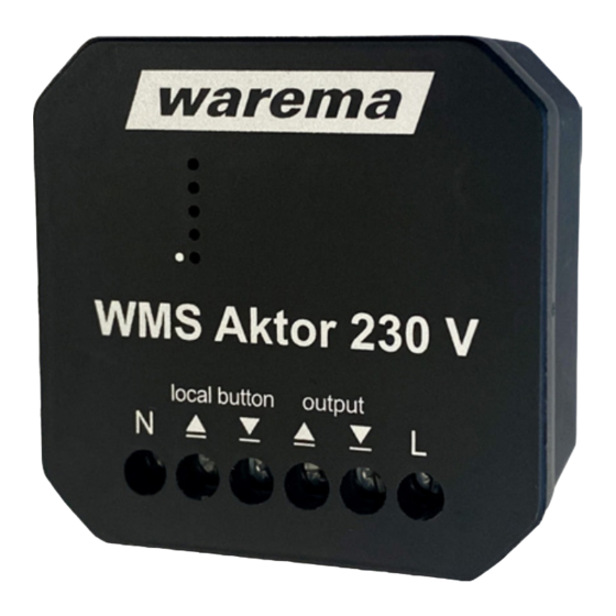 WAREMA WMS Actuator 230 V UP Bedienings- En Installatiehandleiding