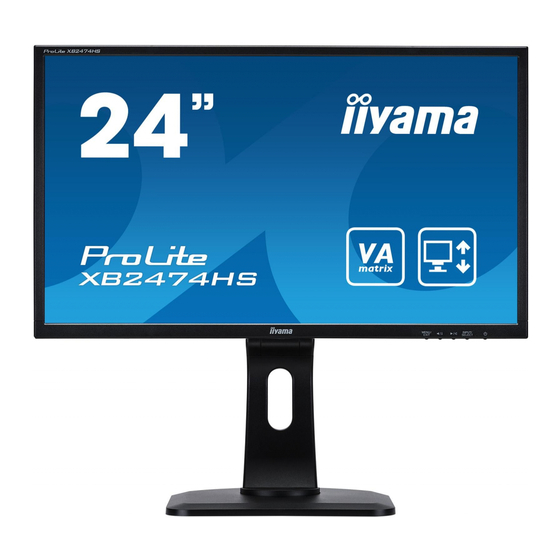 Iiyama ProLite XB2474HS Gebruikershandleiding