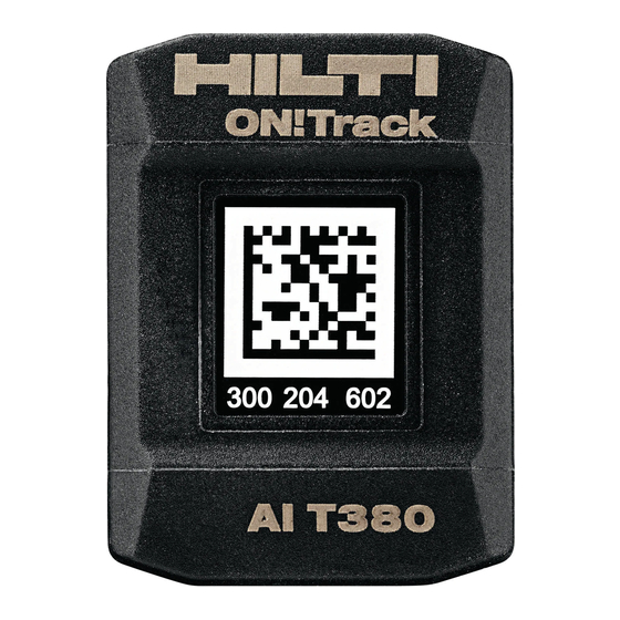 Hilti ON!Track smart tag AI T380 Handleiding