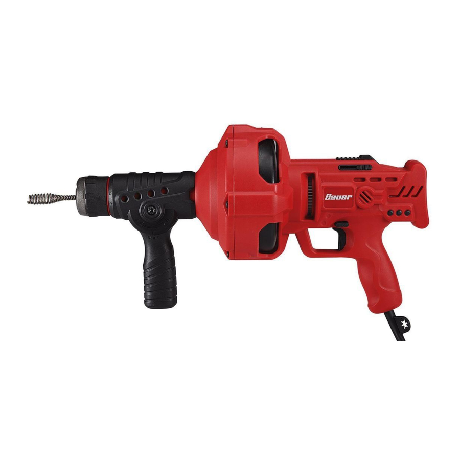 Bauer 1724E-B, 64063 - 23 ft. Handheld Electric Drain Cleaner Bauer 1724E-B, 64063 - 23 ft. Handheld Electric Drain Cleaner