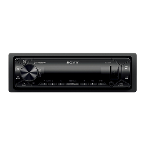 Sony DSX-GS80 Helpgids