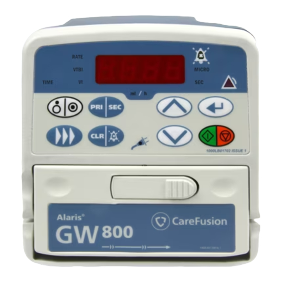 BD Alaris GW 800 Gebruiksaanwijzing