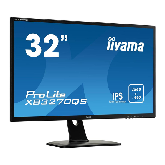 Iiyama ProLite XB3270QS Gebruikershandleiding