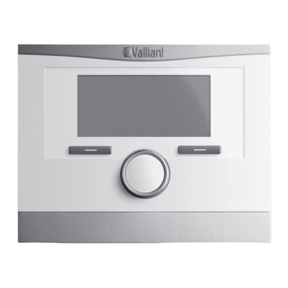 Vaillant multiMATIC VRC 700 Installatiehandleiding