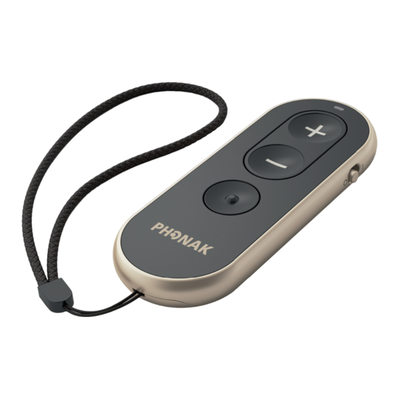 Phonak RemoteControl Gebruiksaanwijzing