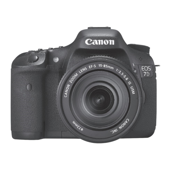 Canon EOS 7D Instructiehandleiding