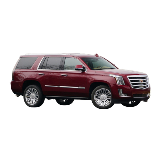 Cadillac Escalade 2017 Gebruikershandleiding