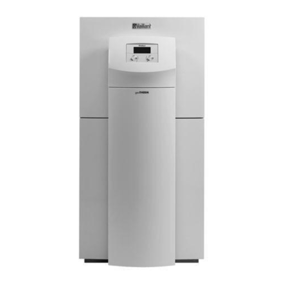 Vaillant geoTHERM plus VWS 64/2 Gebruiksaanwijzing