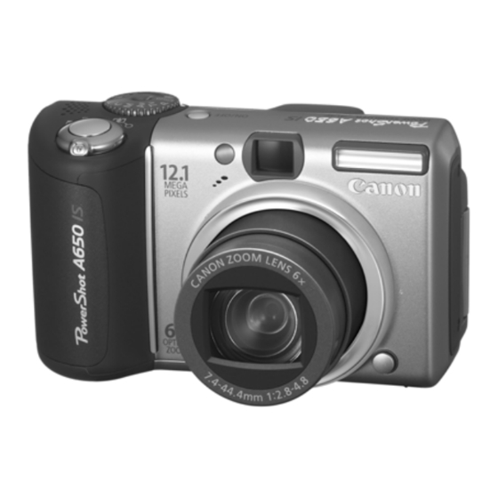 Canon PowerShot A650 IS Gebruikershandleiding