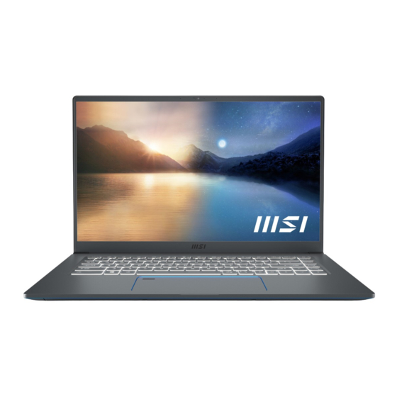 MSI Prestige 15 A11SCX-405NL Gebruikershandleiding