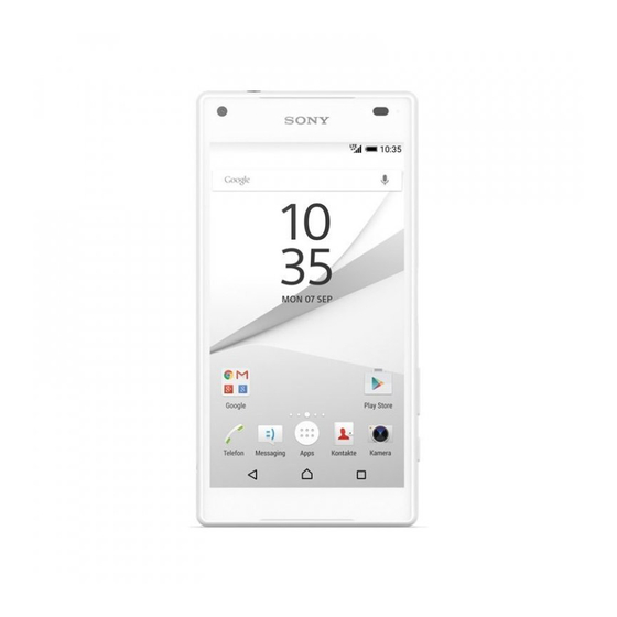 Sony Xperia Z5 Compact Gebruikershandleiding