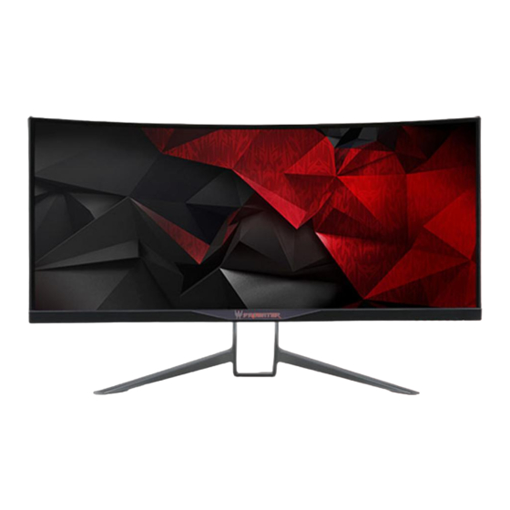 Acer Predator X34 Gebruikershandleiding