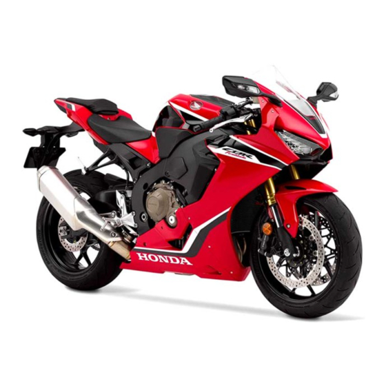 Honda CBR1000RR 2018 Instructieboekje