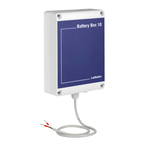 LABKOTEC Battery Box 10 Installatie- En Bedieningsinstructies