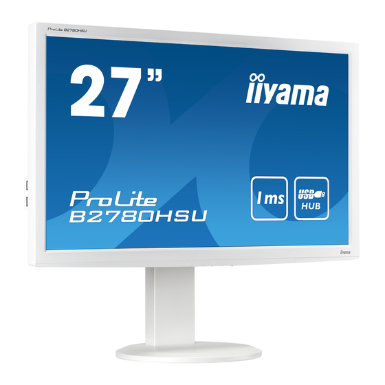 Iiyama ProLite B2780HSU-W2 Gebruikershandleiding